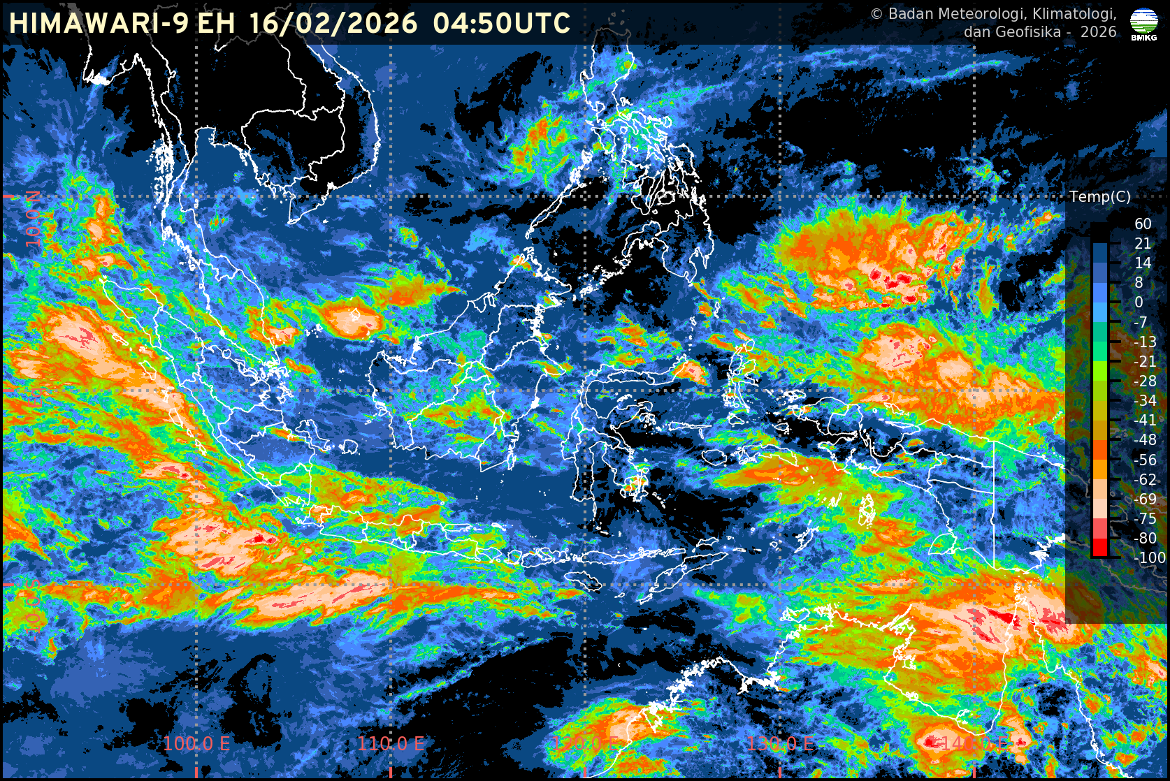 BMKG Prakirakan Hujan Lebat Guyur Sejumlah Wilayah pada Senin