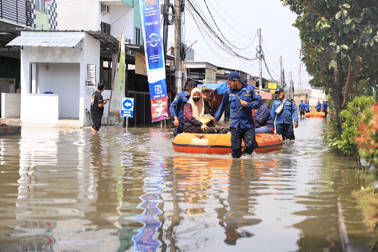 Banjir di 11 Kecamatan Kota Tangerang Mulai Surut, Tinggal Periuk yang Masih Tergenang